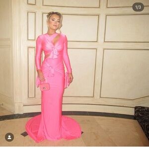 Pink bow gown